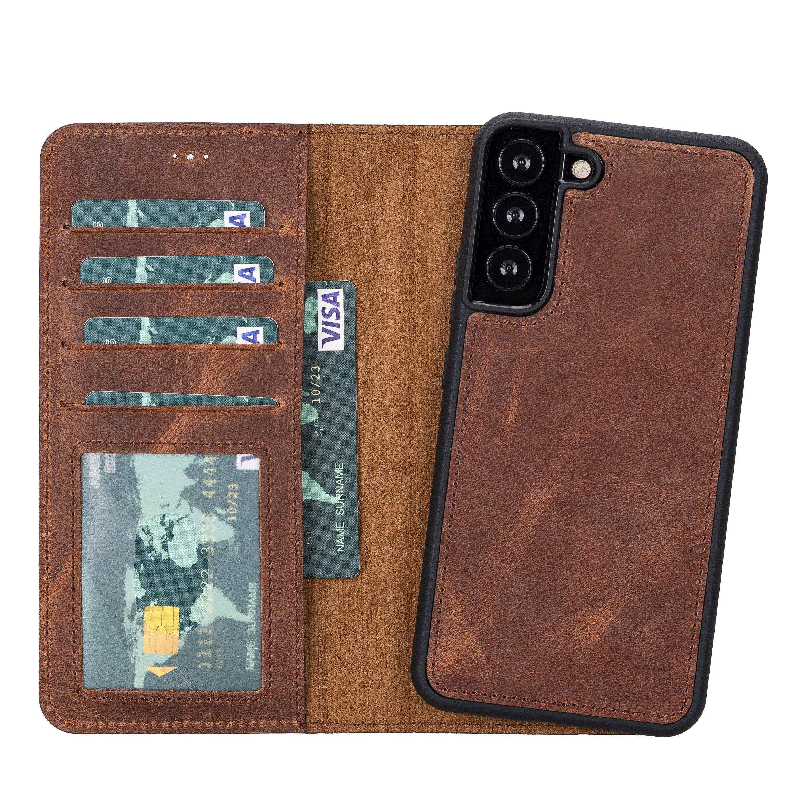 Magic Samsung Galaxy S23 Ultra Leather Detachable Wallet Case - Image 22