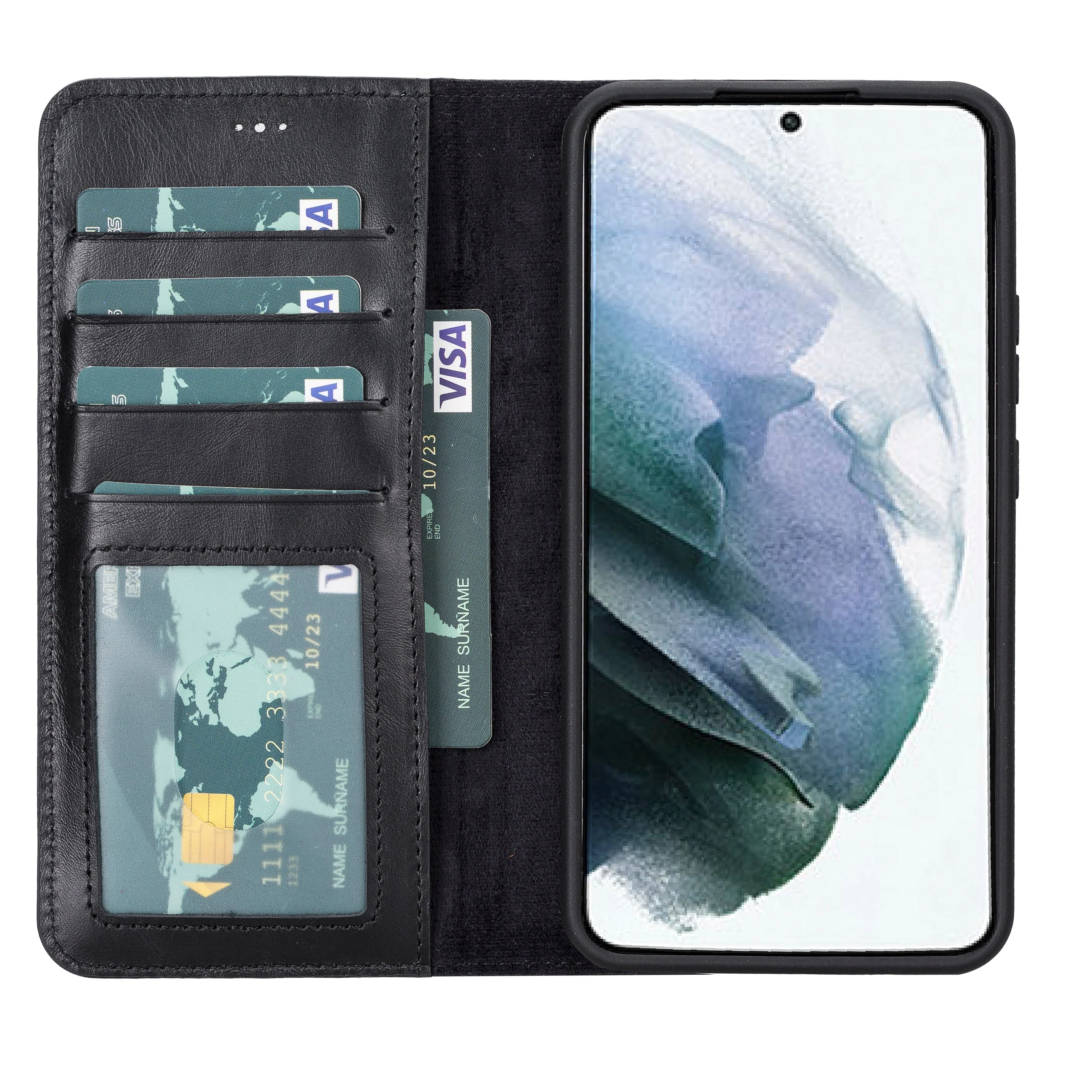 Magic Samsung Galaxy S23 Ultra Leather Detachable Wallet Case - Image 30