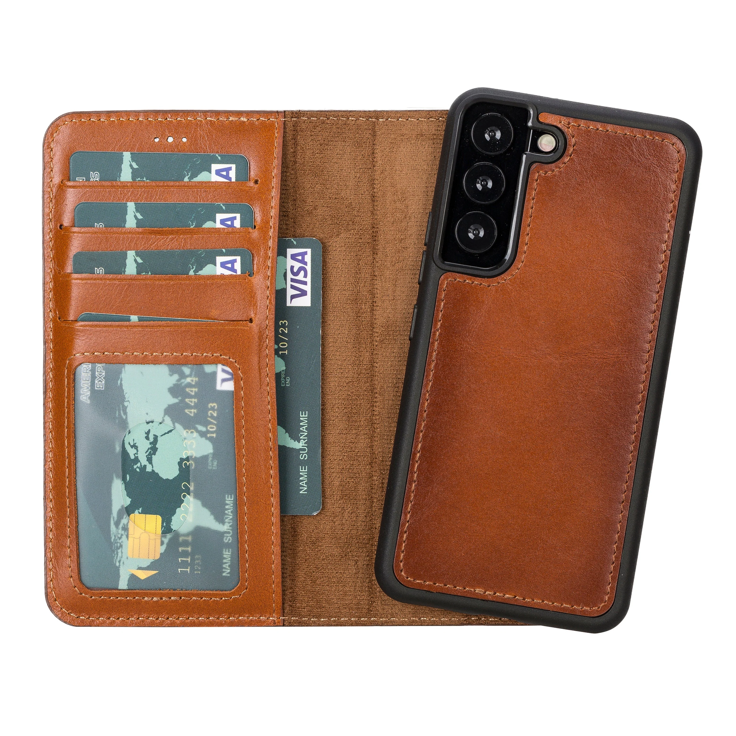 Magic Samsung Galaxy S23 Ultra Leather Detachable Wallet Case - Image 36