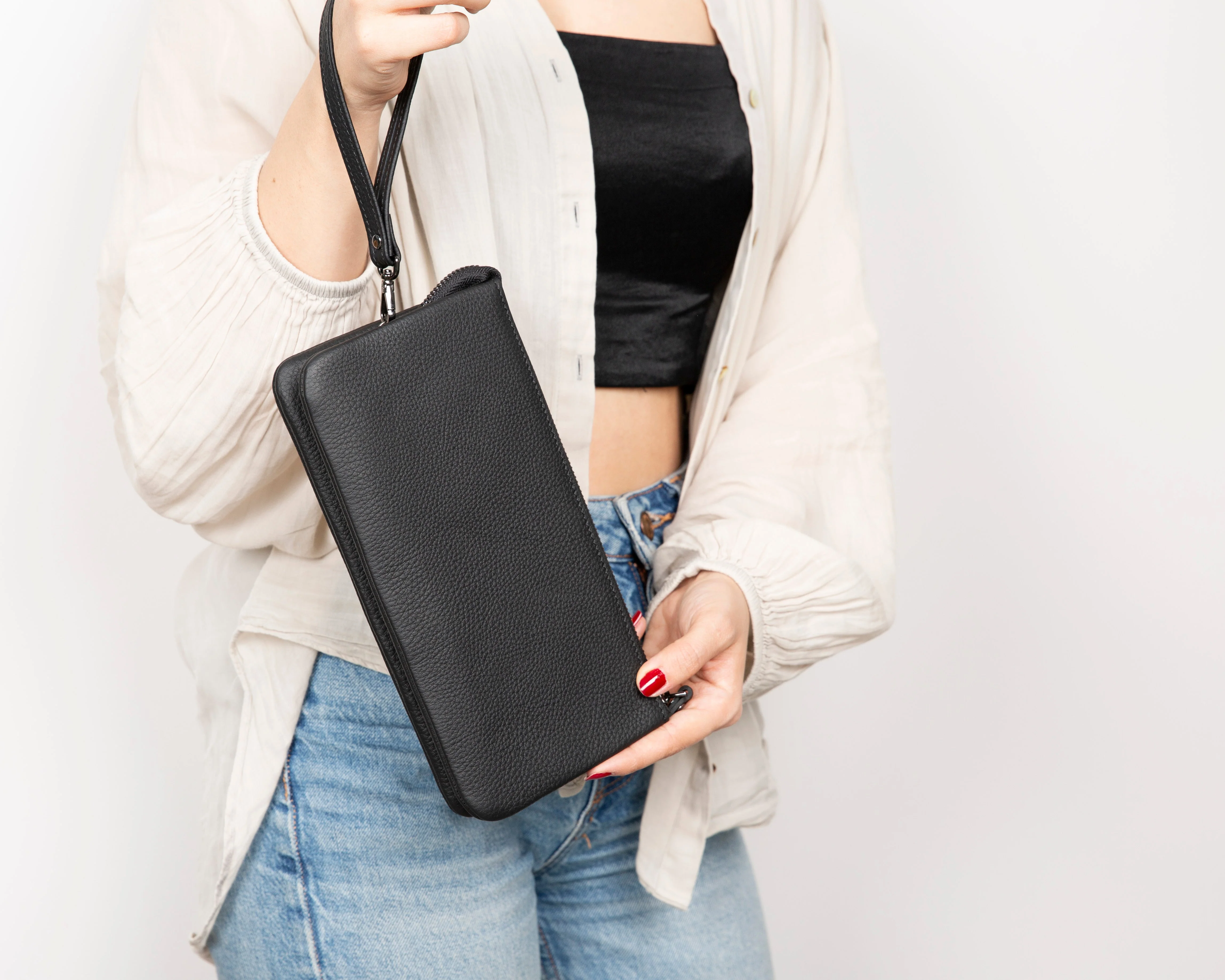 Majeste Leather Clutch Bag - Image 2