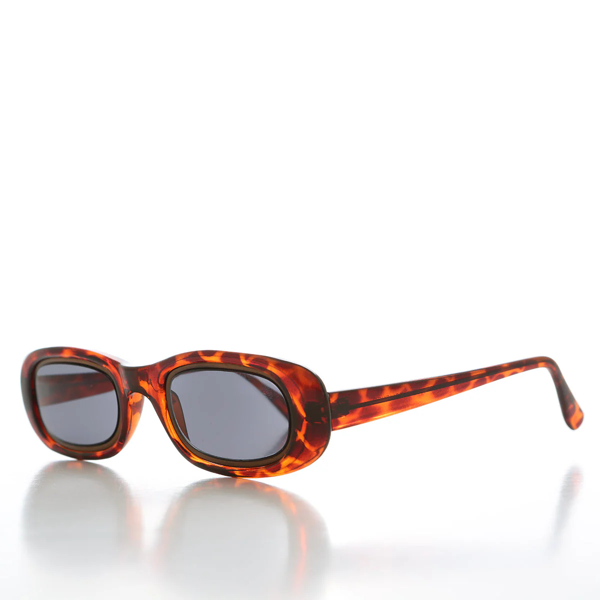 Metal Inlay Rectangular Vintage Sunglasses - Neville - Image 4