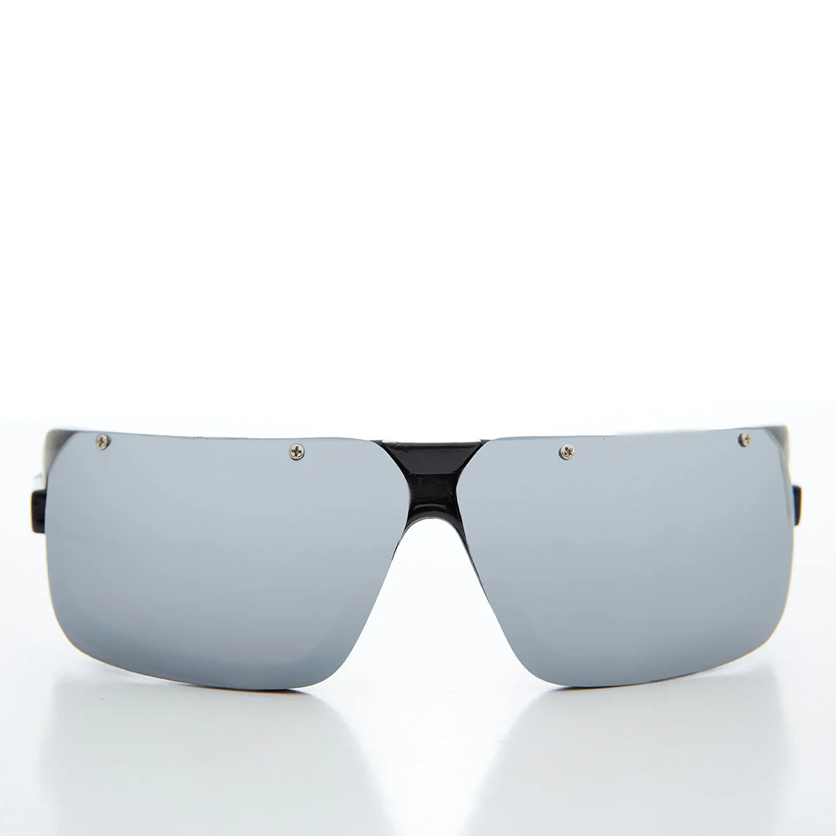 Mirror Lens Wrap Futuristic 80s Sunglasses - Worley - Image 2