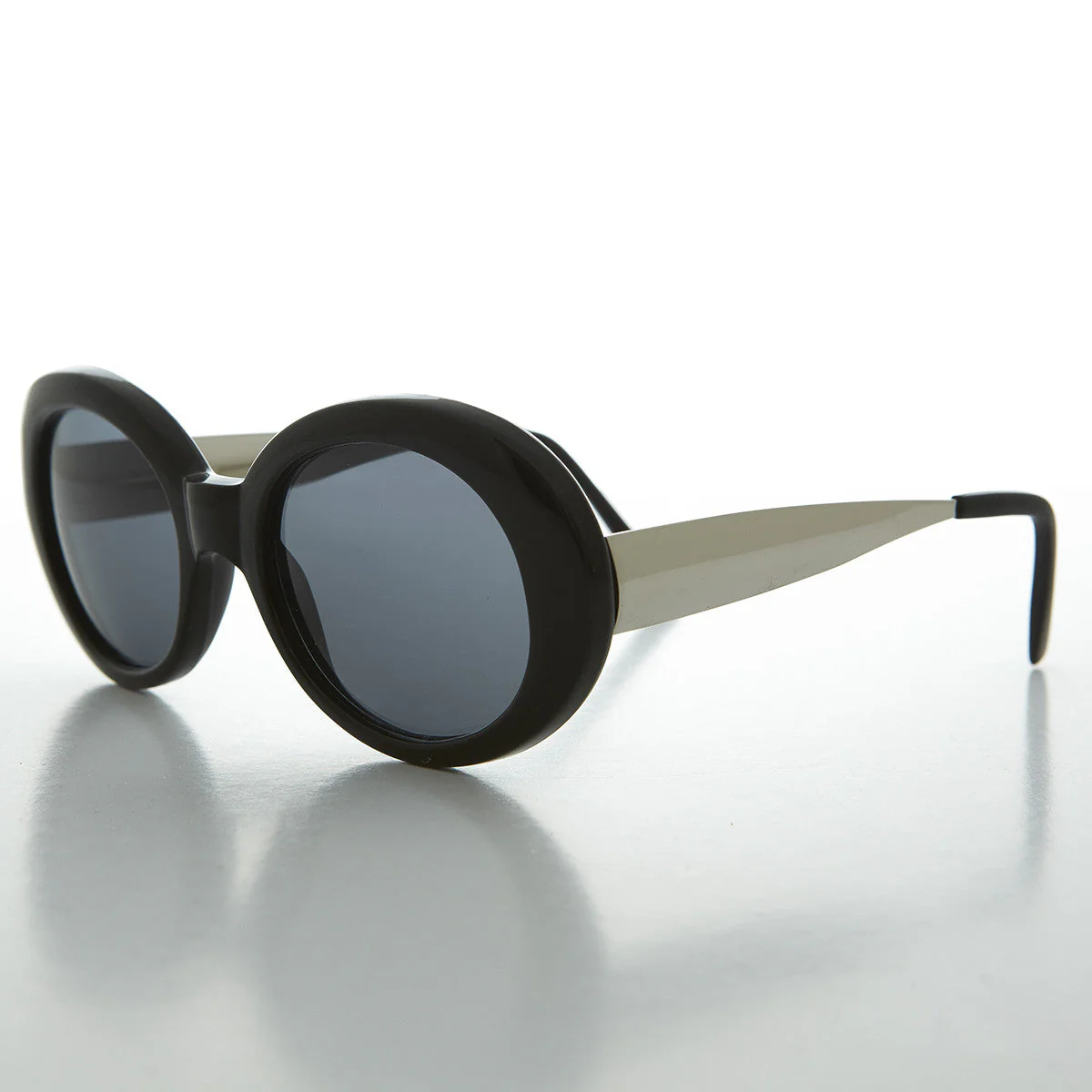 Mod Oval Cat Eye Vintage Sunglass - Silva - Image 2