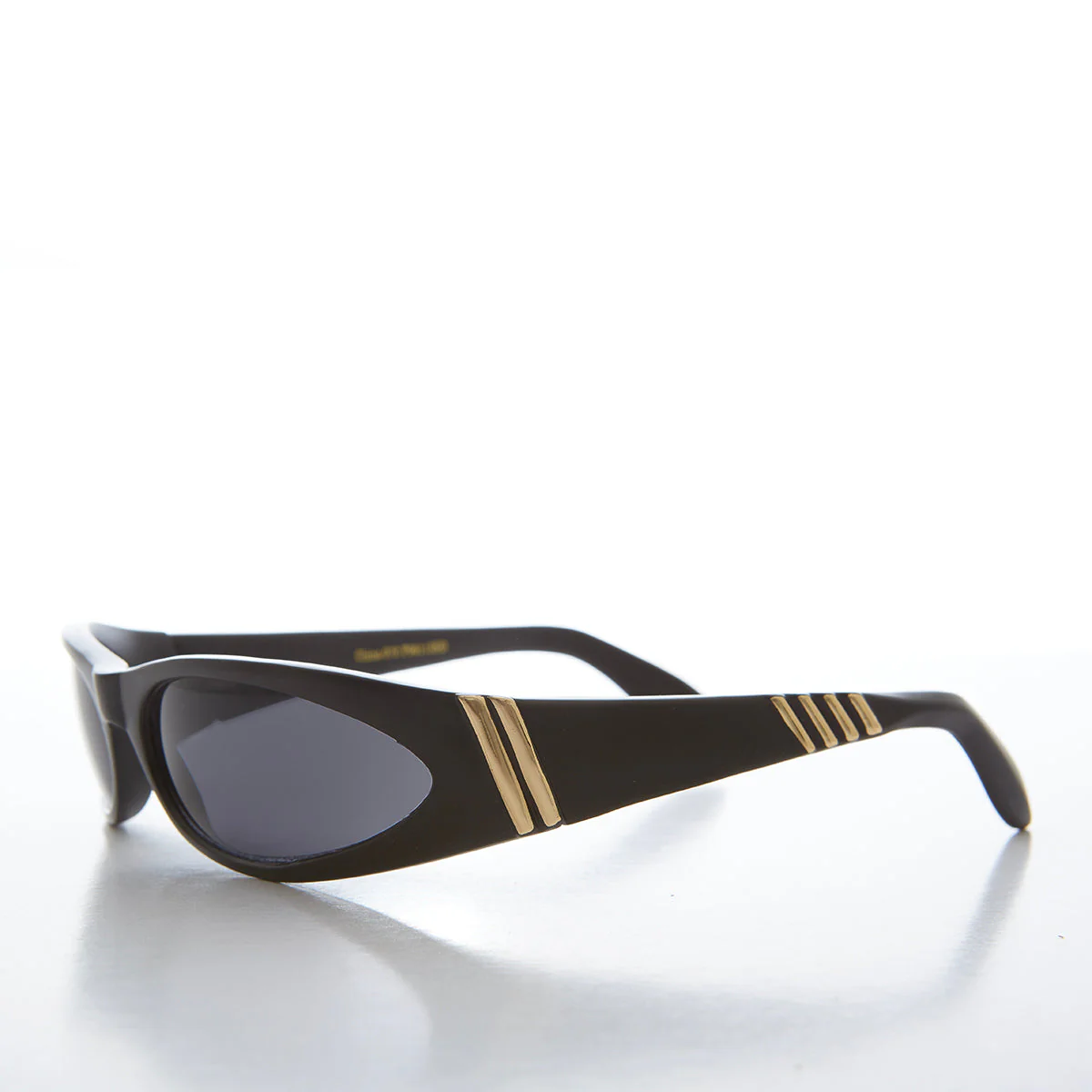 Mod Wrap Around Vintage Sunglasses - Brower - Image 2