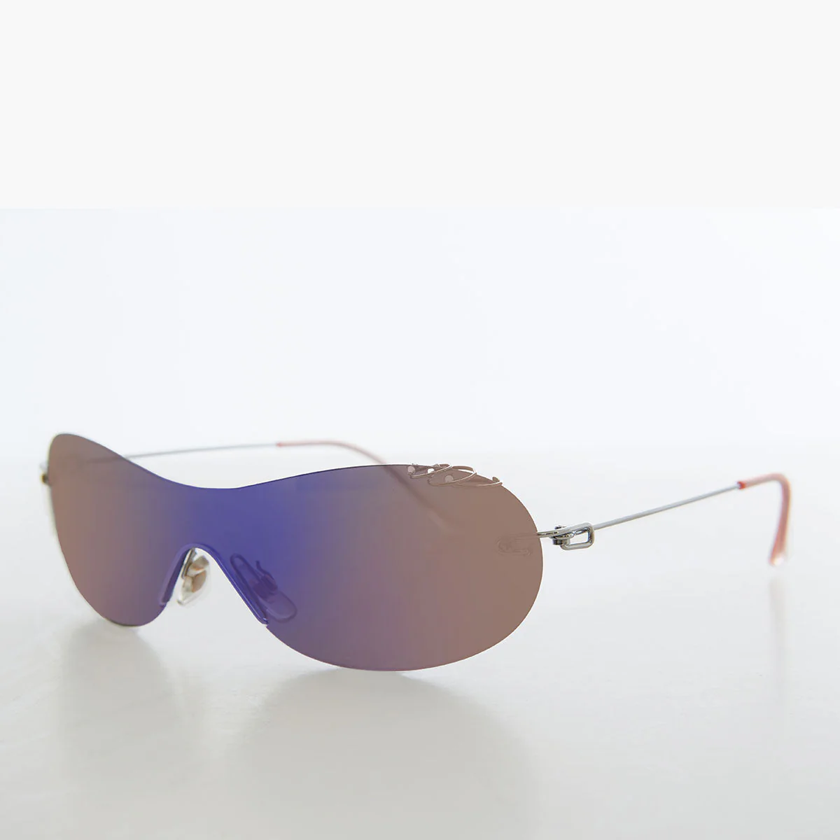 Mono Lens Vintage Sunglasses with Piercing - Monte - Image 2