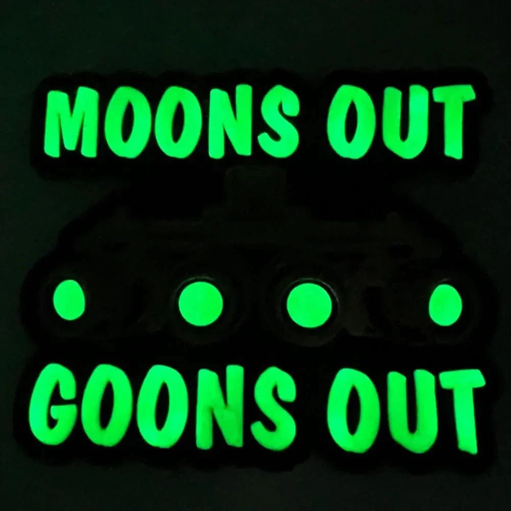 Moons Out Goons Out - Glow in the Dark - PVC Patch - Image 3