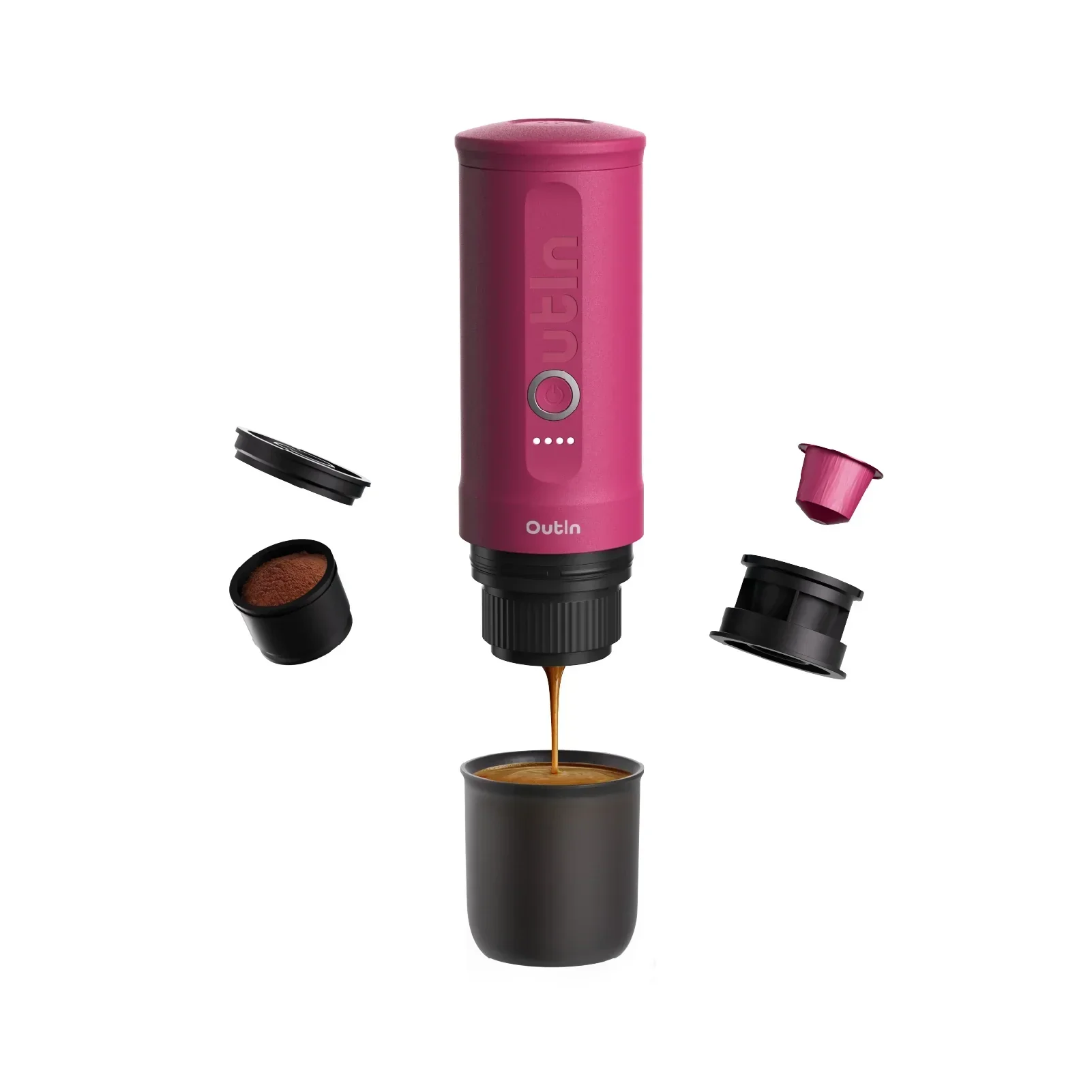 Nano Portable Espresso Machine (Fuchsia Pink) - Image 2