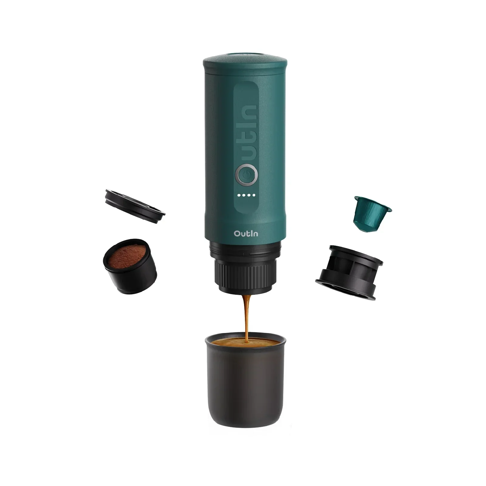 Nano Portable Espresso Machine (OutIn Teal) - Image 2