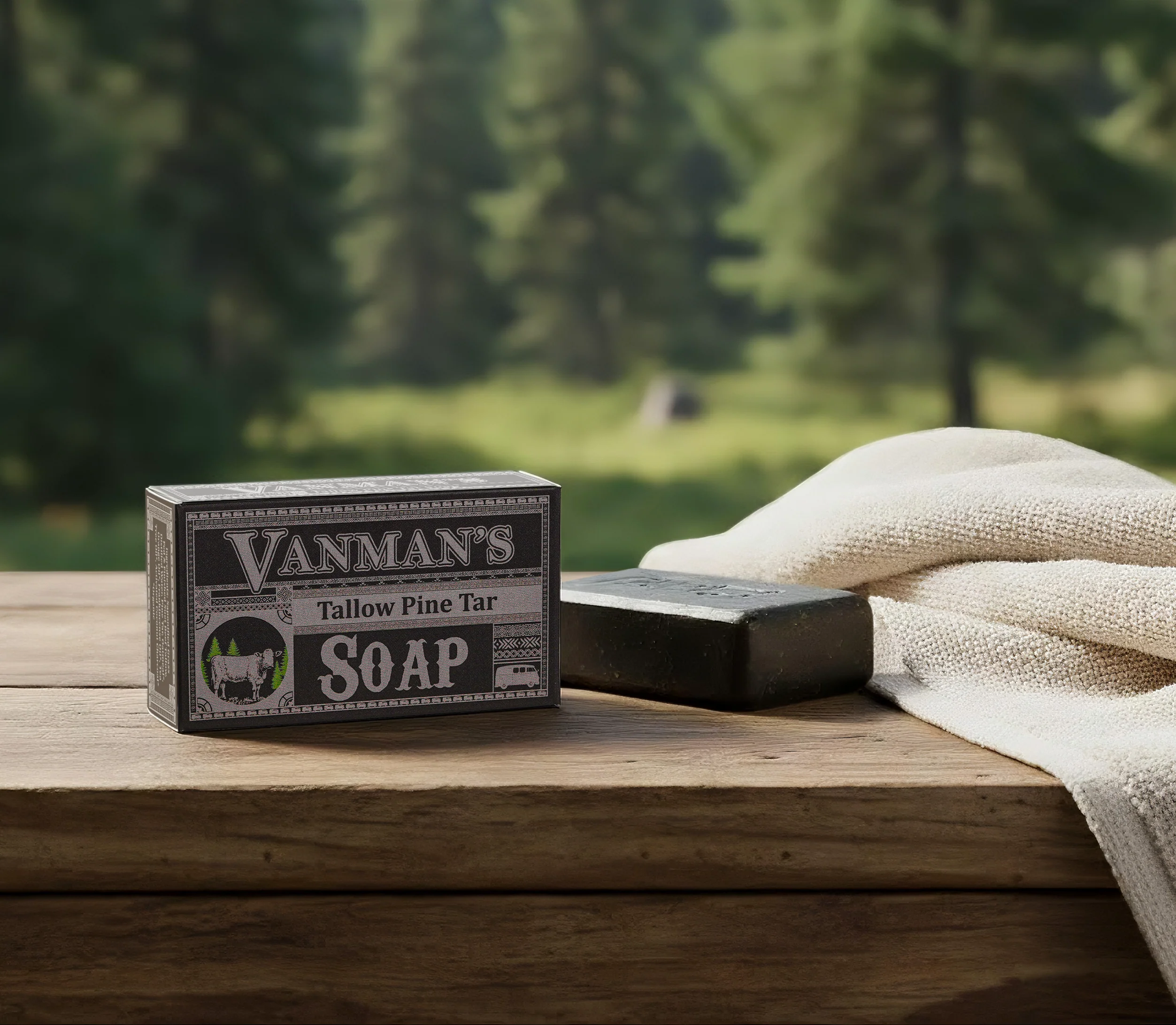 *New* VanMan's Tallow & Pine Tar Soap - Image 3