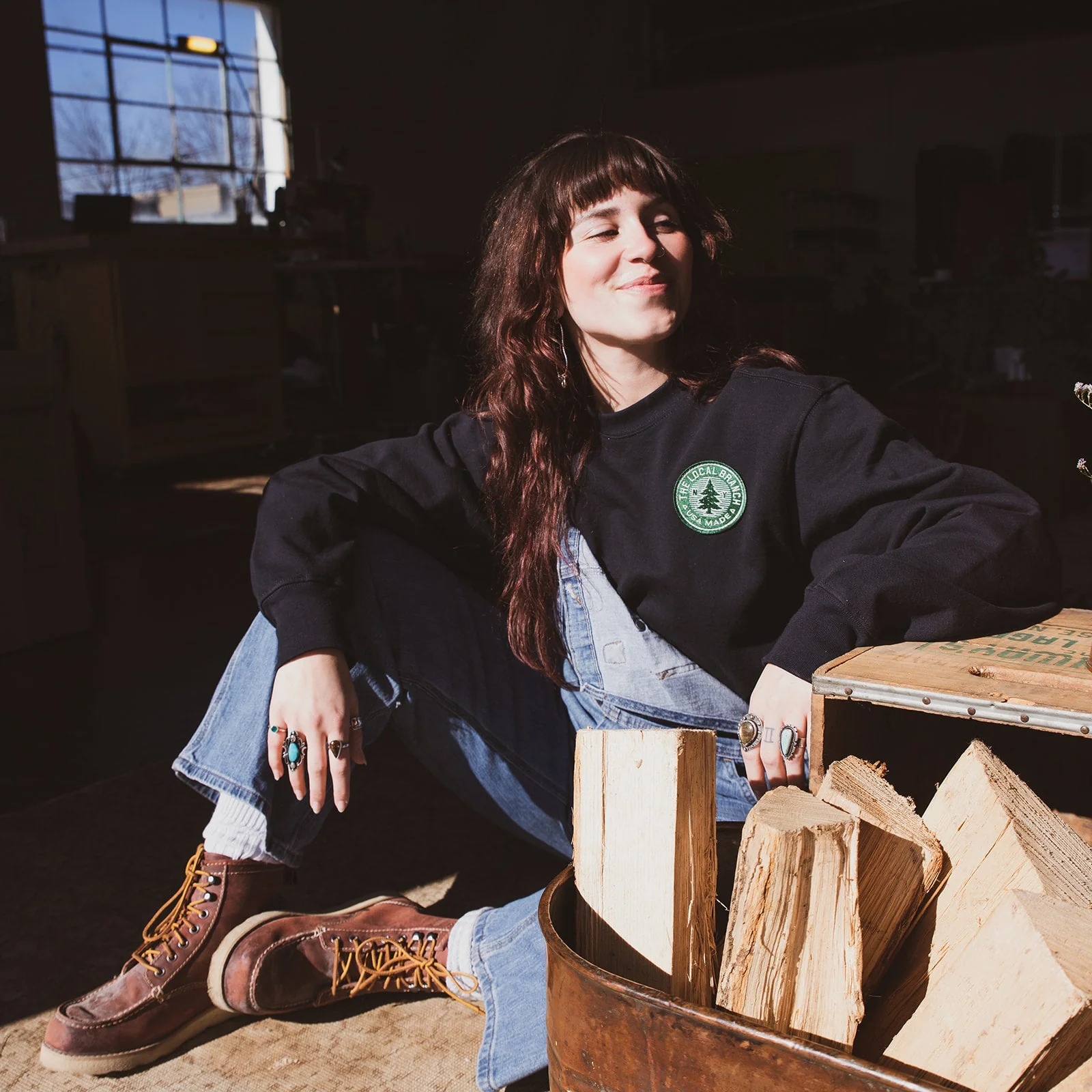 New York Pine Tree Heavyweight Sweatshirt  - USA Made - Image 2