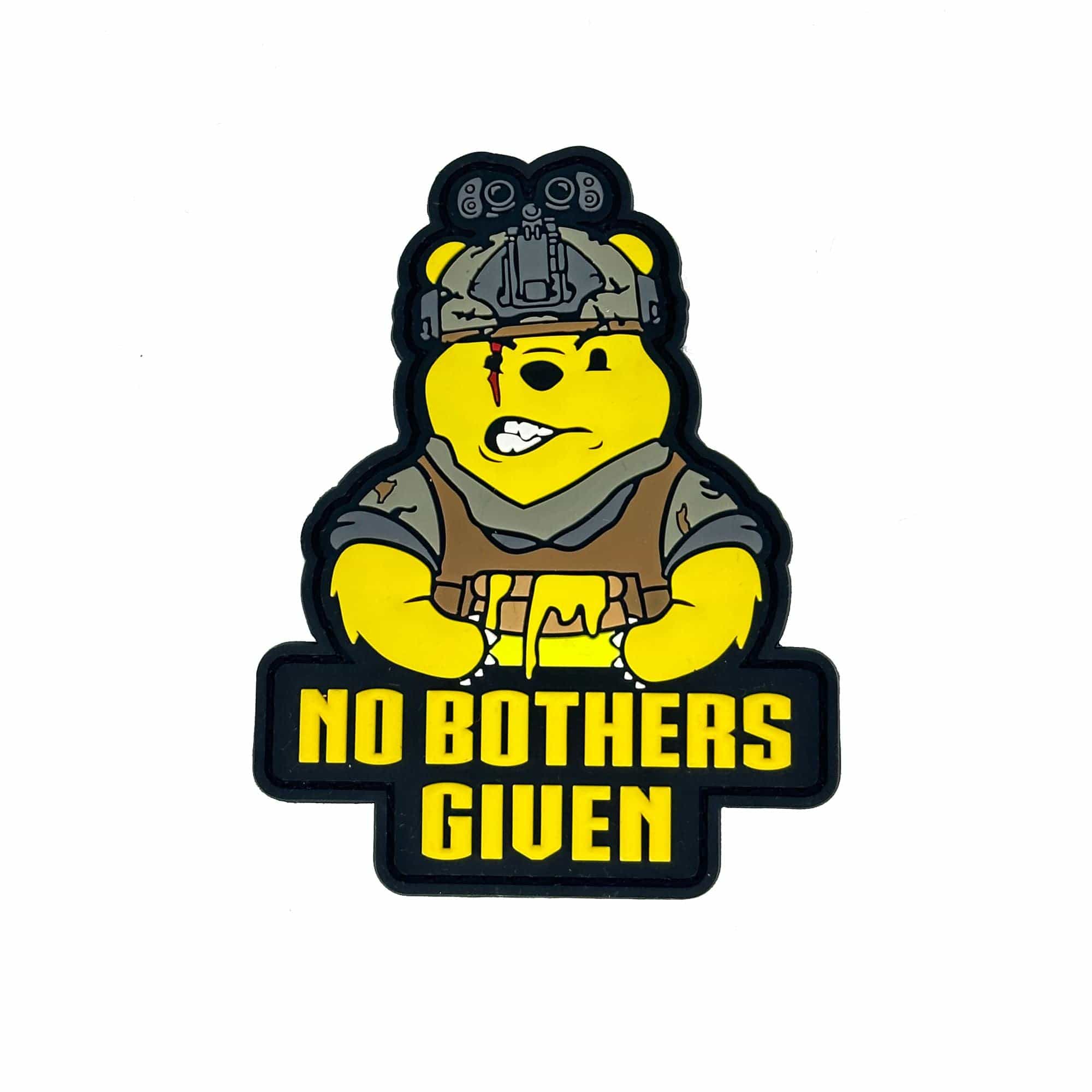 No Bothers Given Tactical Pooh Bear PVC Patch - Embrace the Honey Hunt - Image 2