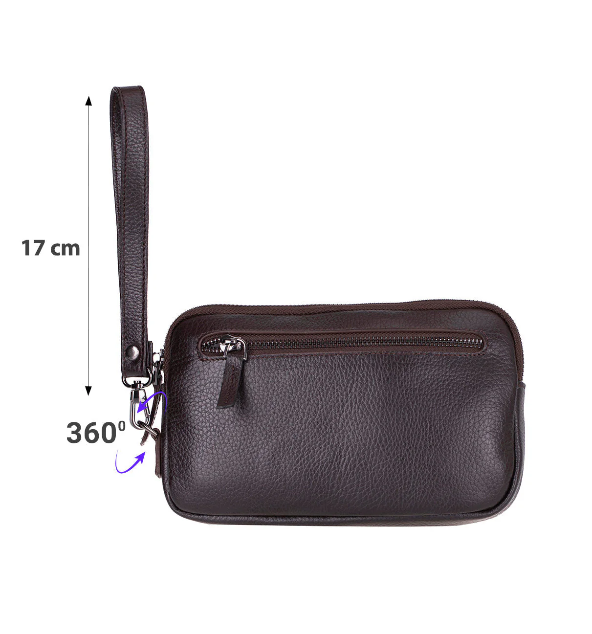 Noma Leather Clutch Bag - Image 4