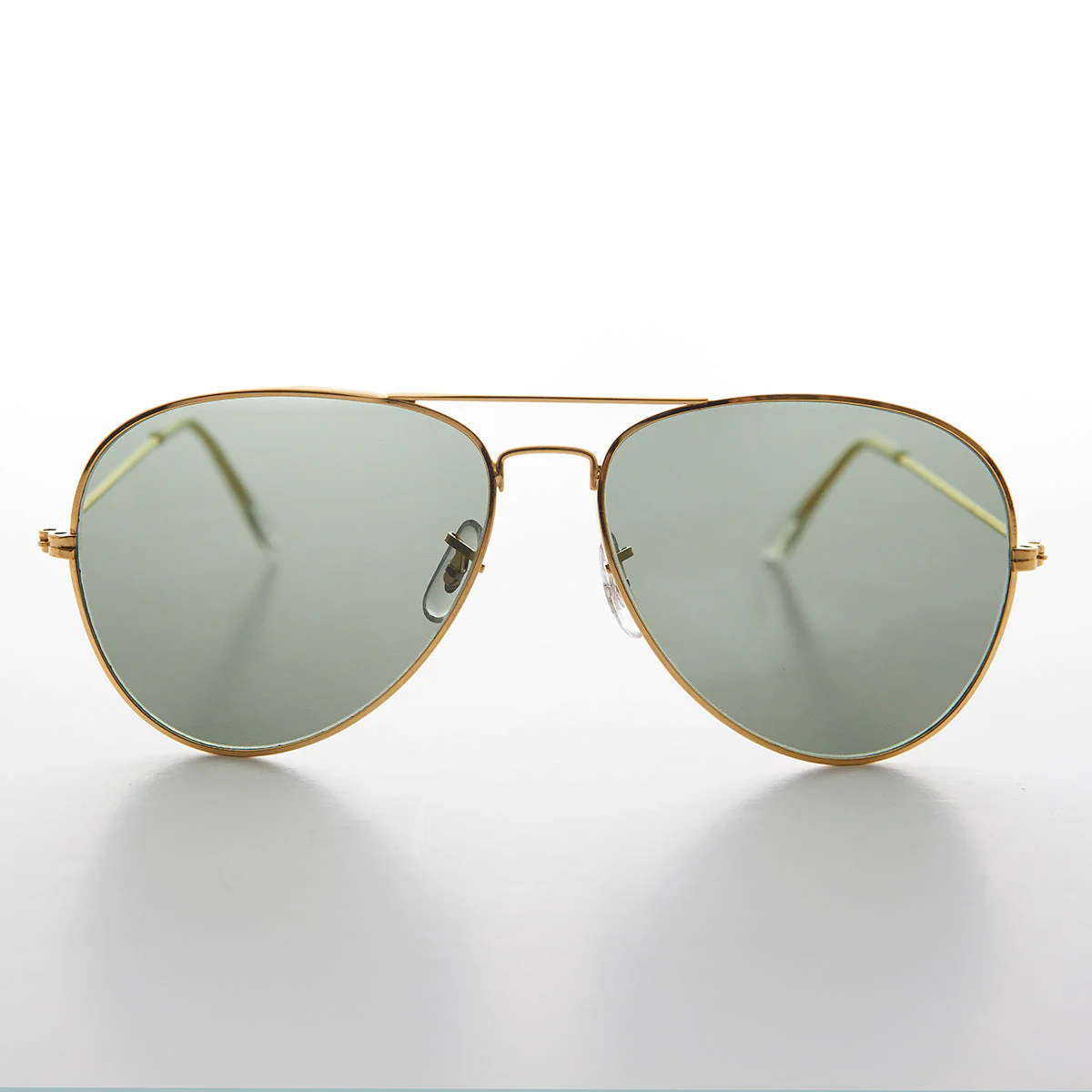Vintage Metal Aviator Sunglass with Glass Lens - Hughes