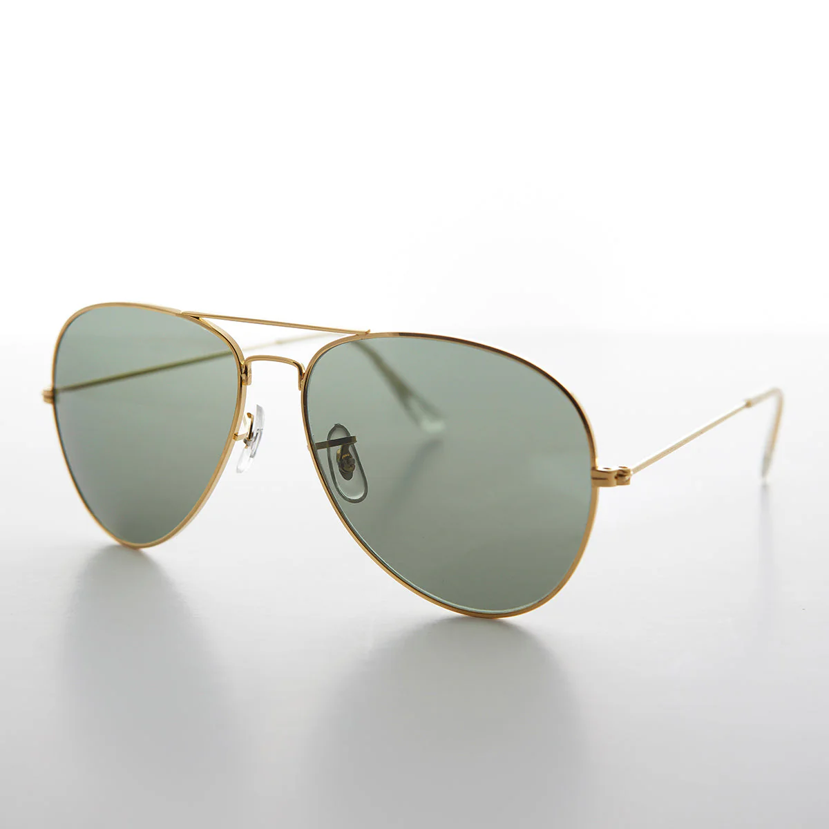 Vintage Metal Aviator Sunglass with Glass Lens - Hughes - Image 2