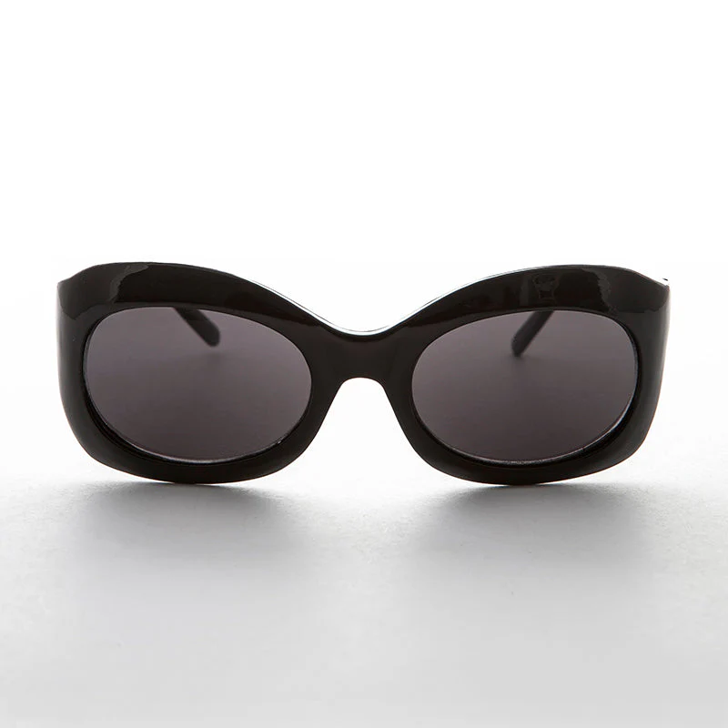 Oval Bug Eye Vintage Cocktail Sunglass - Cassidy