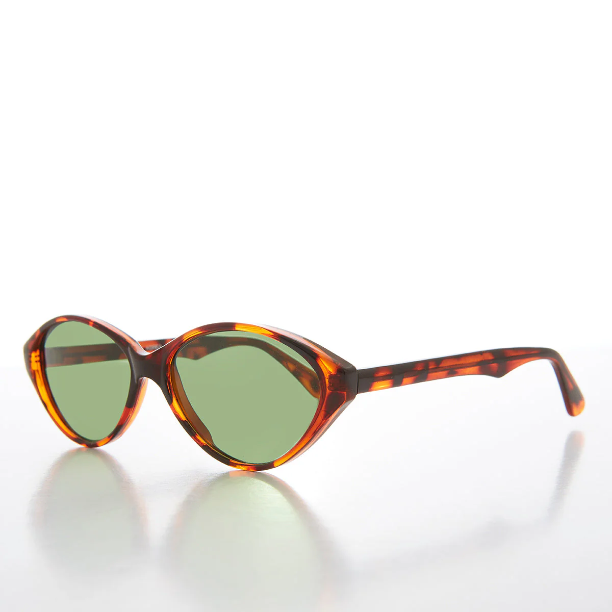 Oval Cat Eye Vintage Sunglass With Glass Lens - Shay - Image 2