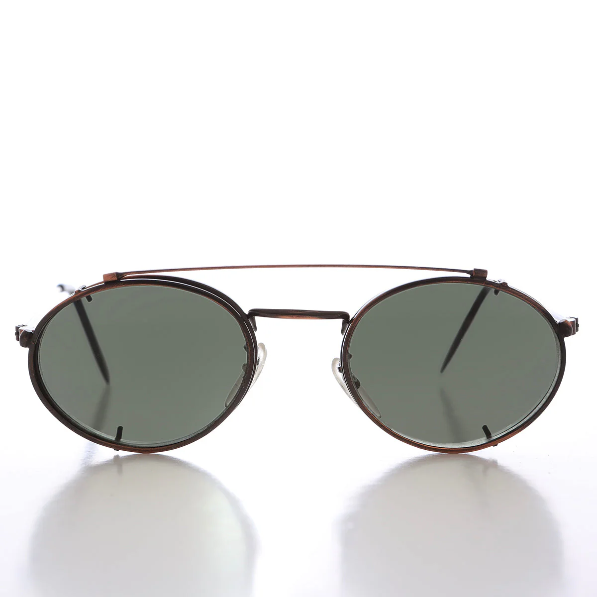 Oval Clip On Sunglasses - Purdue - Image 2