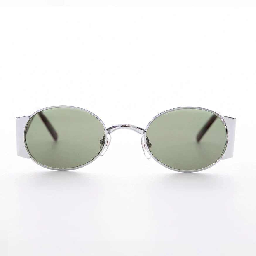 Oval Combo Vintage Sunglass with Wide Temples -Tatum - Image 7