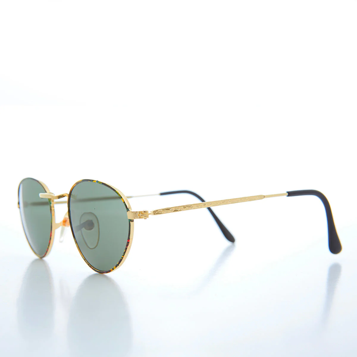 Oval Gold Vintage Sunglasses - Reggie - Image 2
