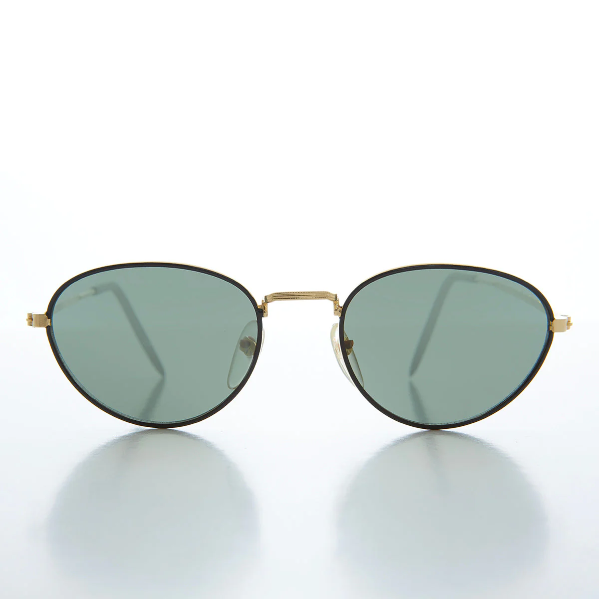 Oval Gold Vintage Sunglasses - Reggie - Image 5