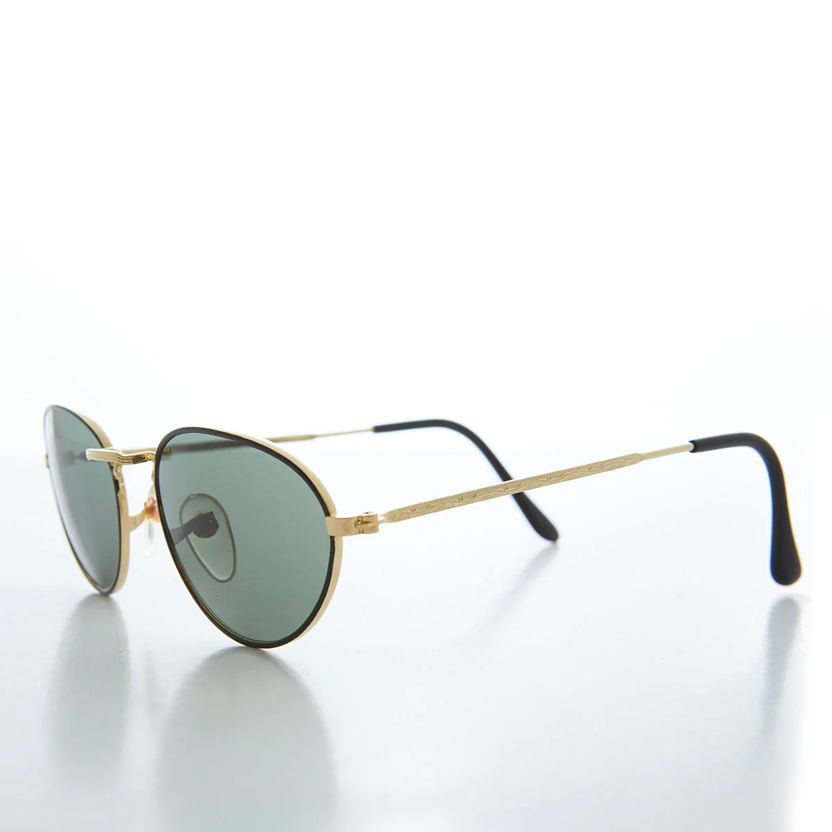 Oval Gold Vintage Sunglasses - Reggie - Image 6