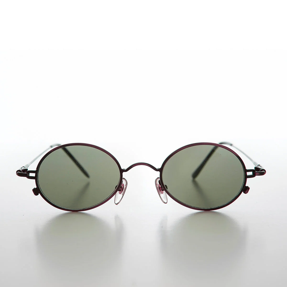 Oval Metal Spectacles 90s Vintage Sunglasses - Greco - Image 10
