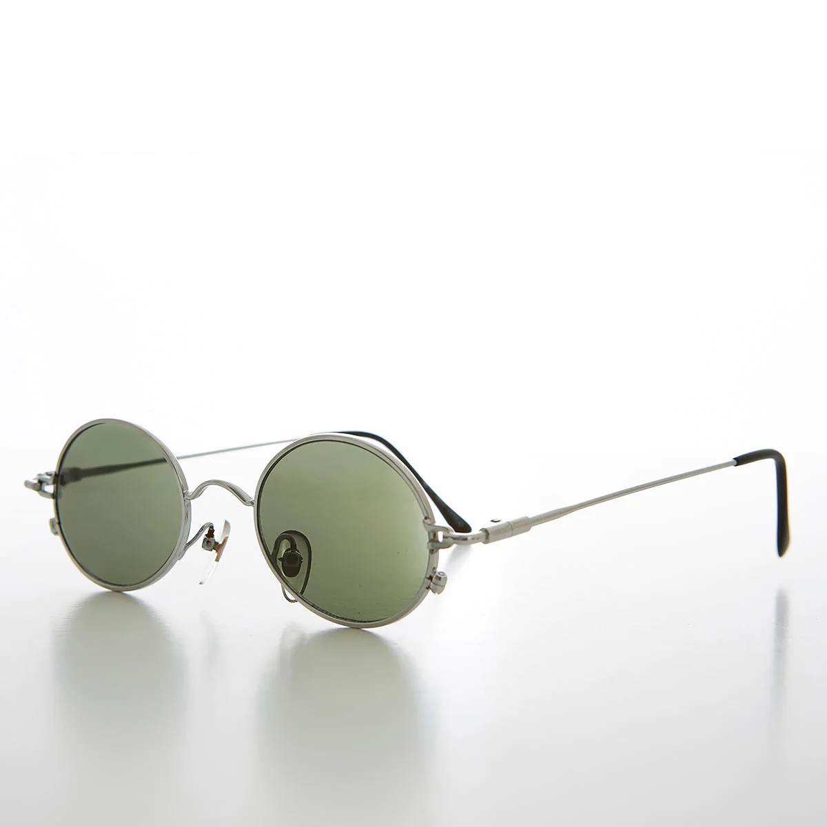 Oval Metal Spectacles 90s Vintage Sunglasses - Greco - Image 11