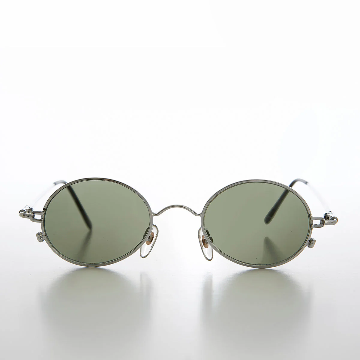 Oval Metal Spectacles 90s Vintage Sunglasses - Greco - Image 12