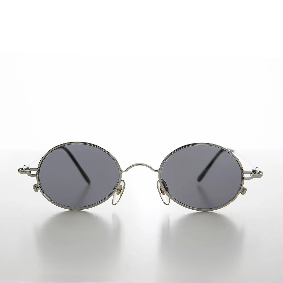 Oval Metal Spectacles 90s Vintage Sunglasses - Greco - Image 4