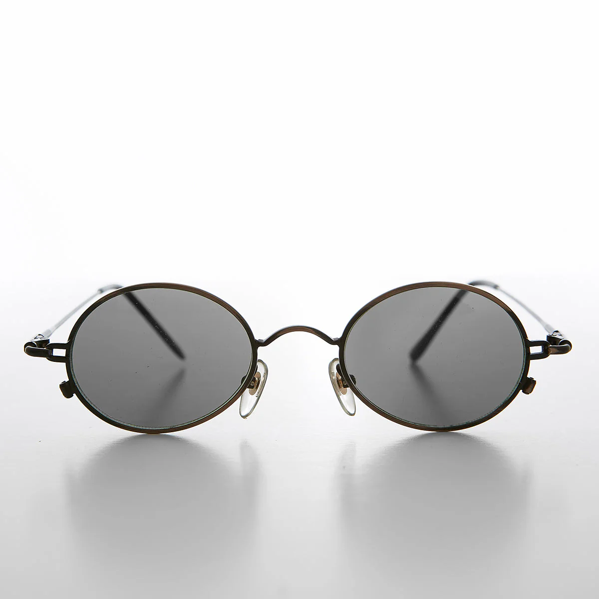 Oval Metal Spectacles 90s Vintage Sunglasses - Greco - Image 8