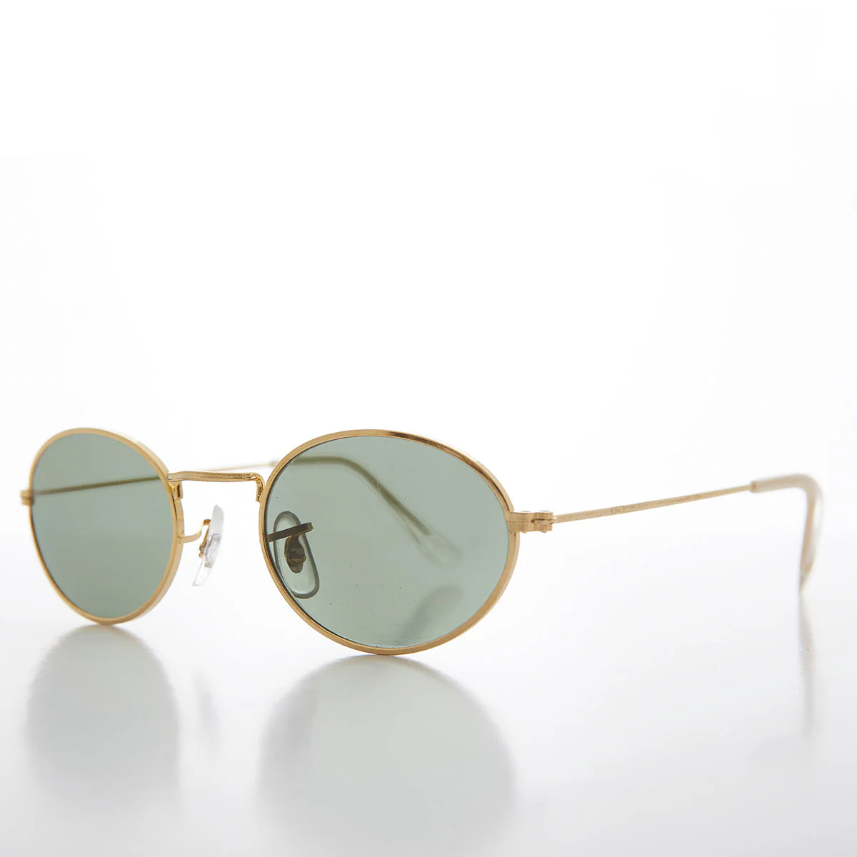 Oval Metallic Frame Vintage 90s Sunglass -Norris - Image 2