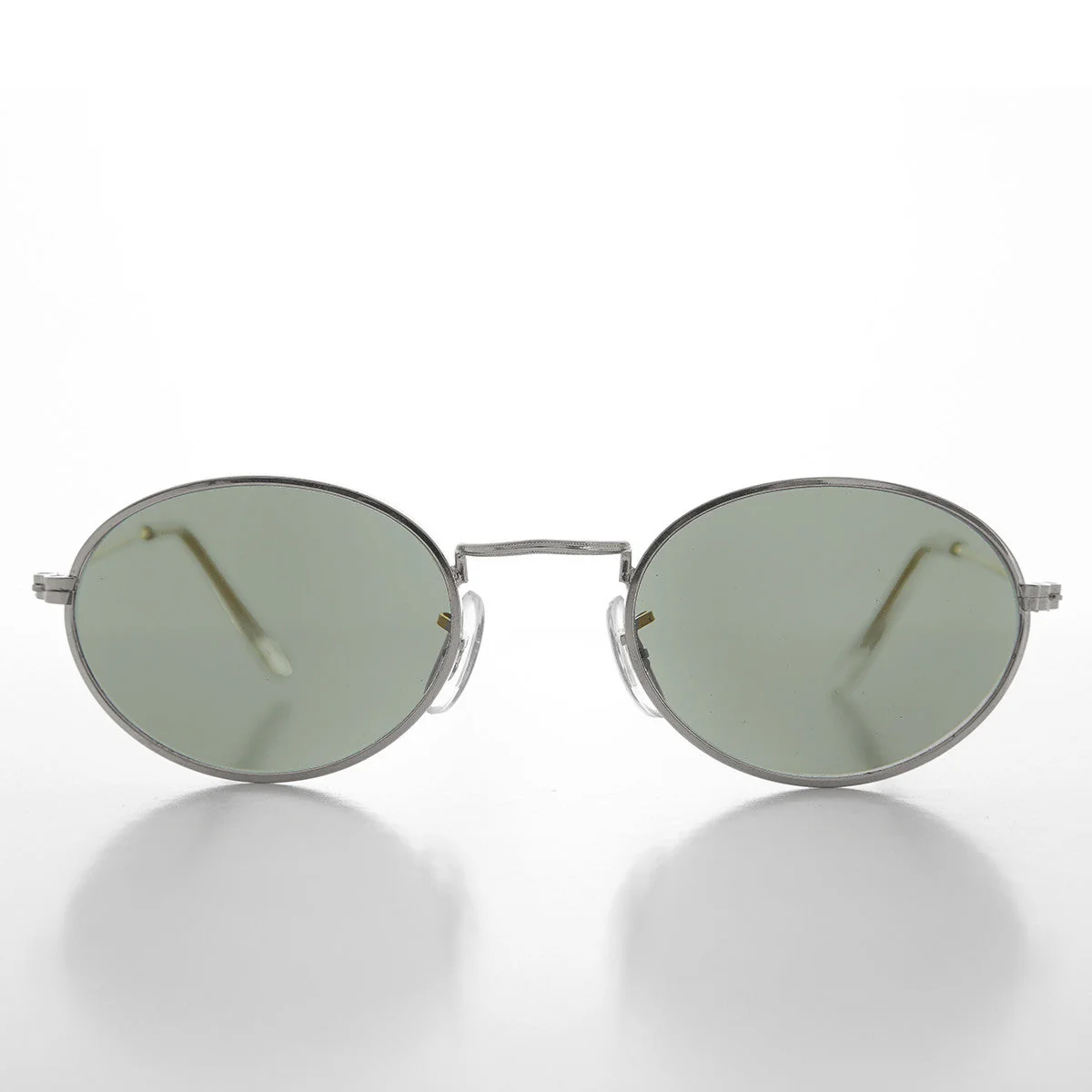 Oval Metallic Frame Vintage 90s Sunglass -Norris - Image 3