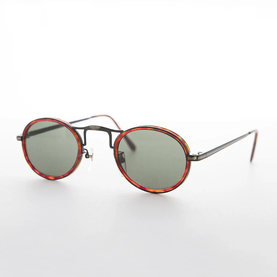 Oval Old Fashioned Aviator Sunglass Optical Quality - Gatsby - Image 2