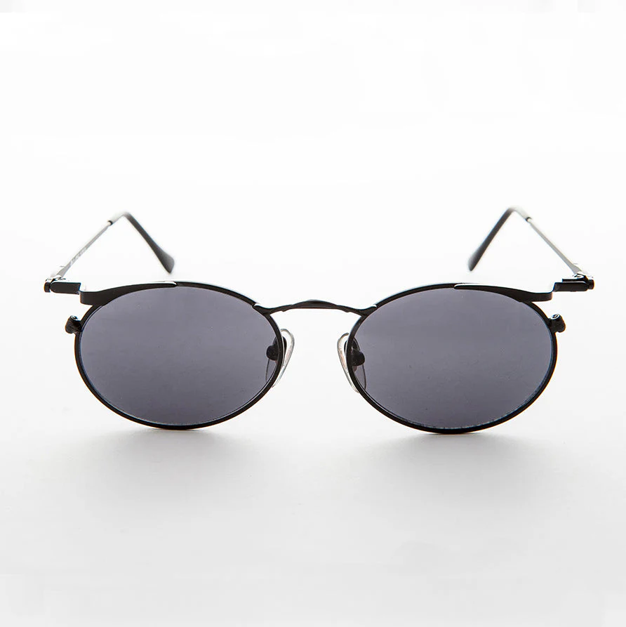 Oval Punk Grunge Steampunk Vintage Sunglass - Dieselgoth - Image 3