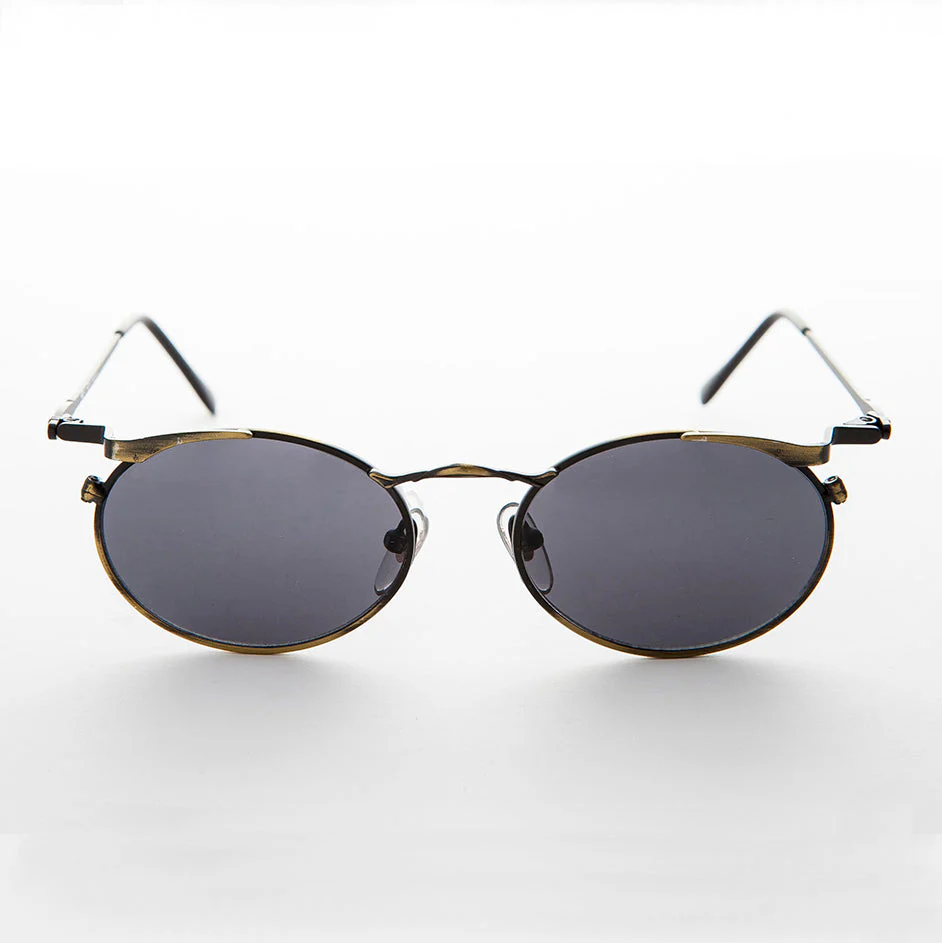 Oval Punk Grunge Steampunk Vintage Sunglass - Dieselgoth - Image 5