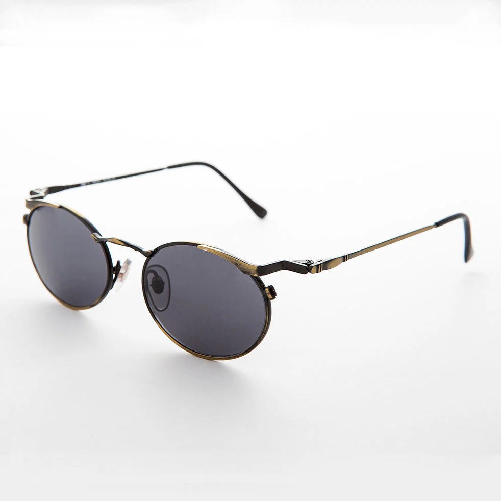 Oval Punk Grunge Steampunk Vintage Sunglass - Dieselgoth - Image 6