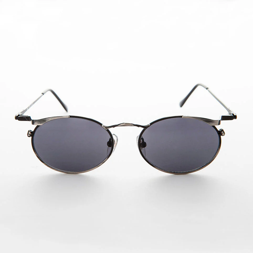 Oval Punk Grunge Steampunk Vintage Sunglass - Dieselgoth - Image 7