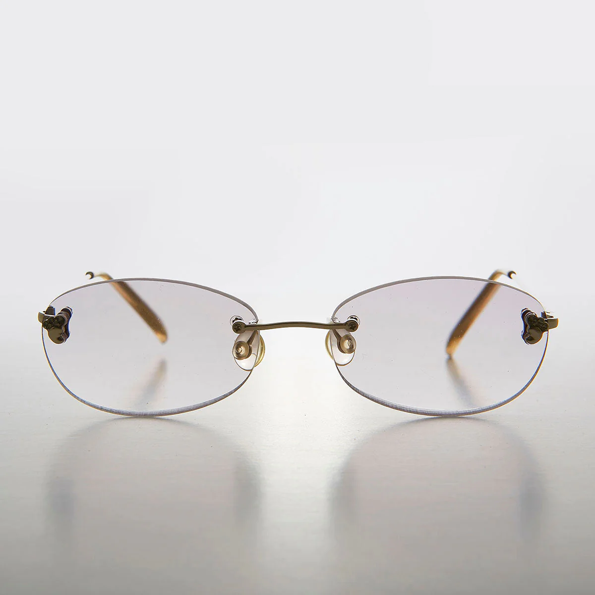 Oval Reading Glasses with Color Tinted Rimless Lens  - Lonnie - Image 2