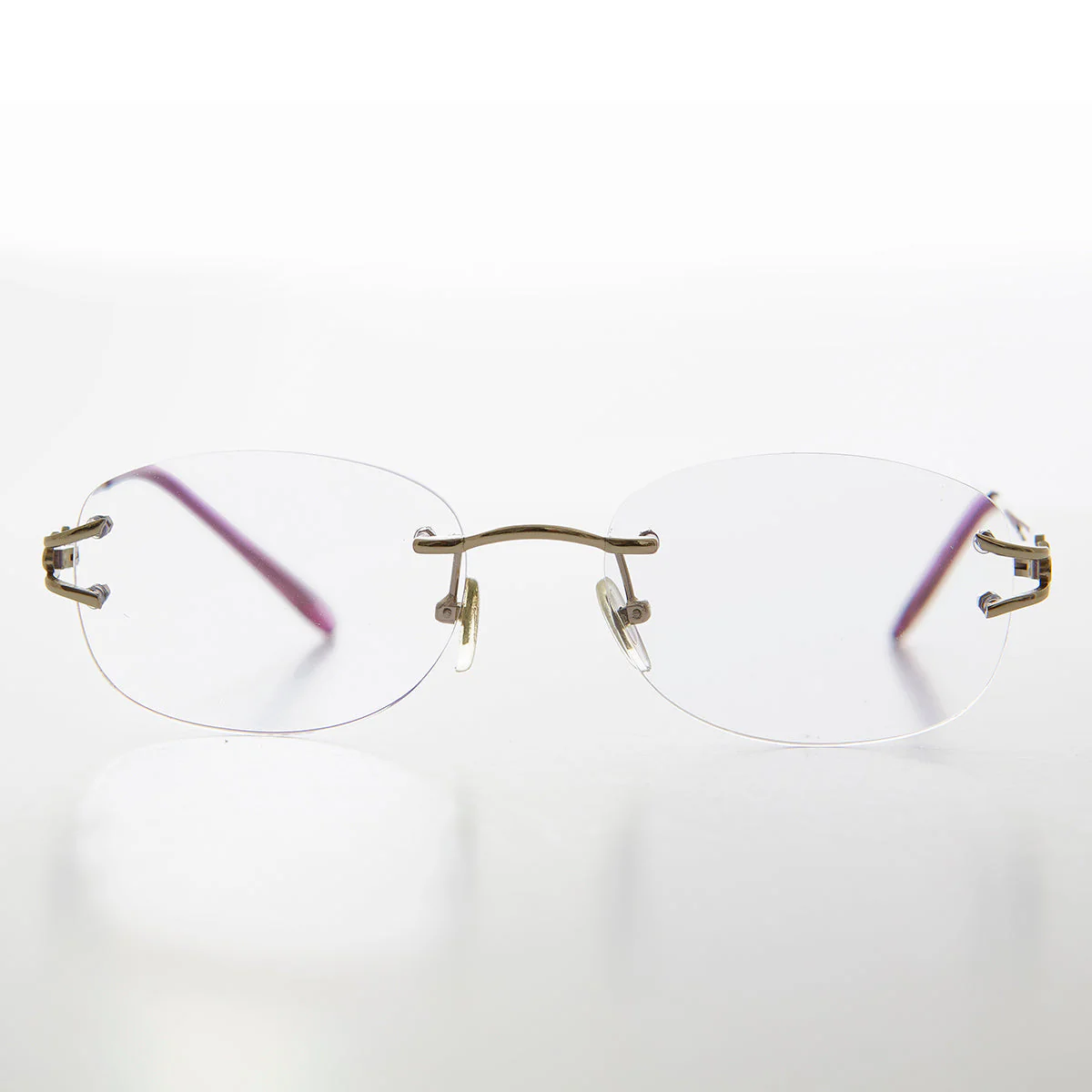 Oval Rimless Colored Lens Readers - Leona - Image 2