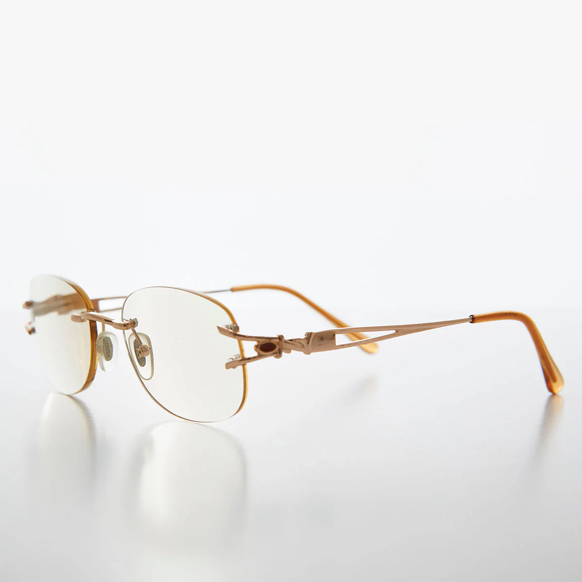 Oval Rimless Colored Lens Readers - Leona - Image 3
