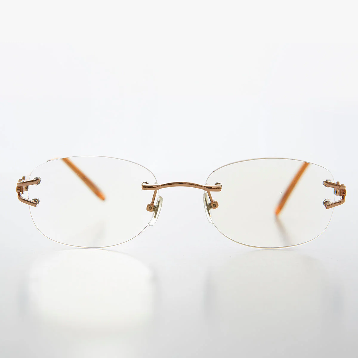 Oval Rimless Colored Lens Readers - Leona - Image 4