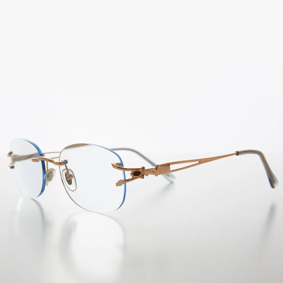 Oval Rimless Colored Lens Readers - Leona - Image 5