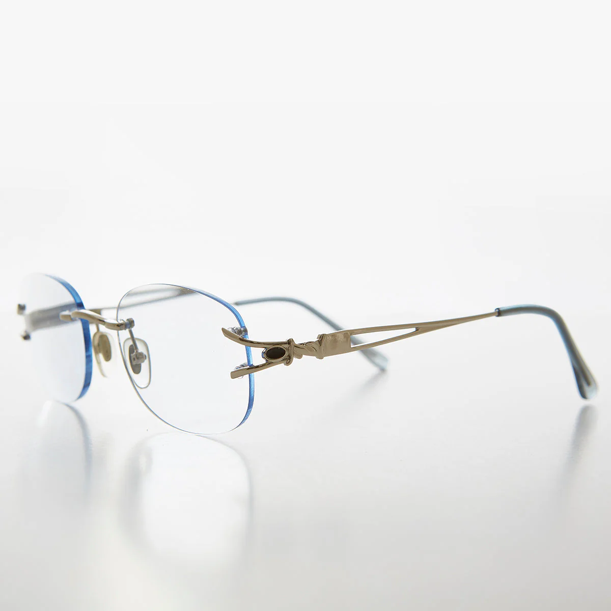 Oval Rimless Colored Lens Readers - Leona - Image 7
