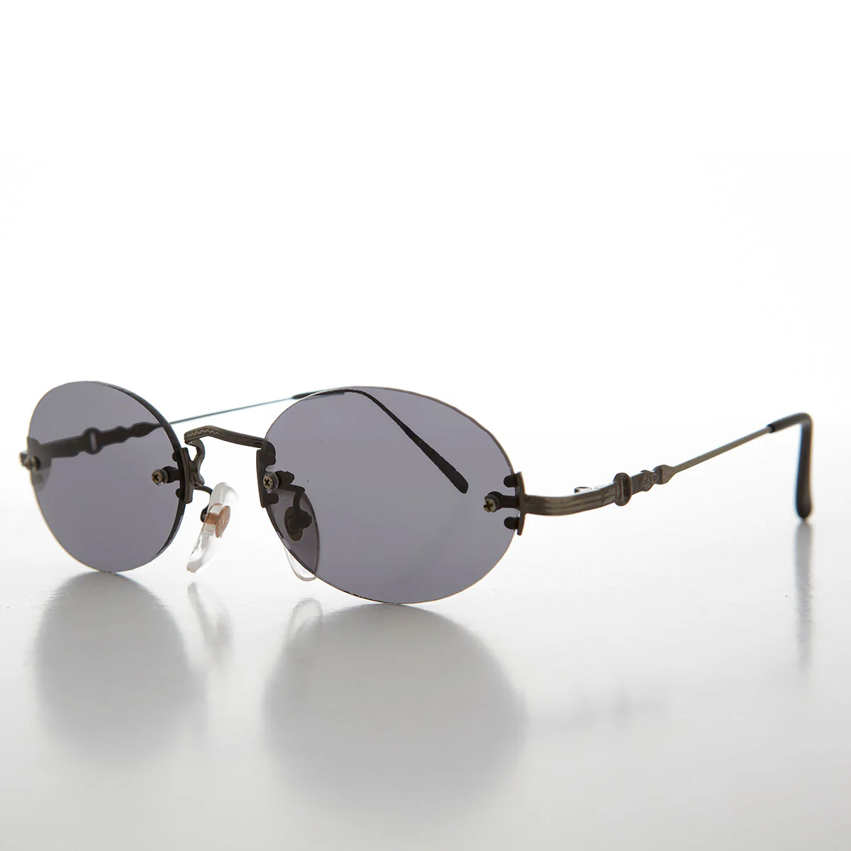 Oval Rimless Minimalistic Vintage Sunglasses - Alpha