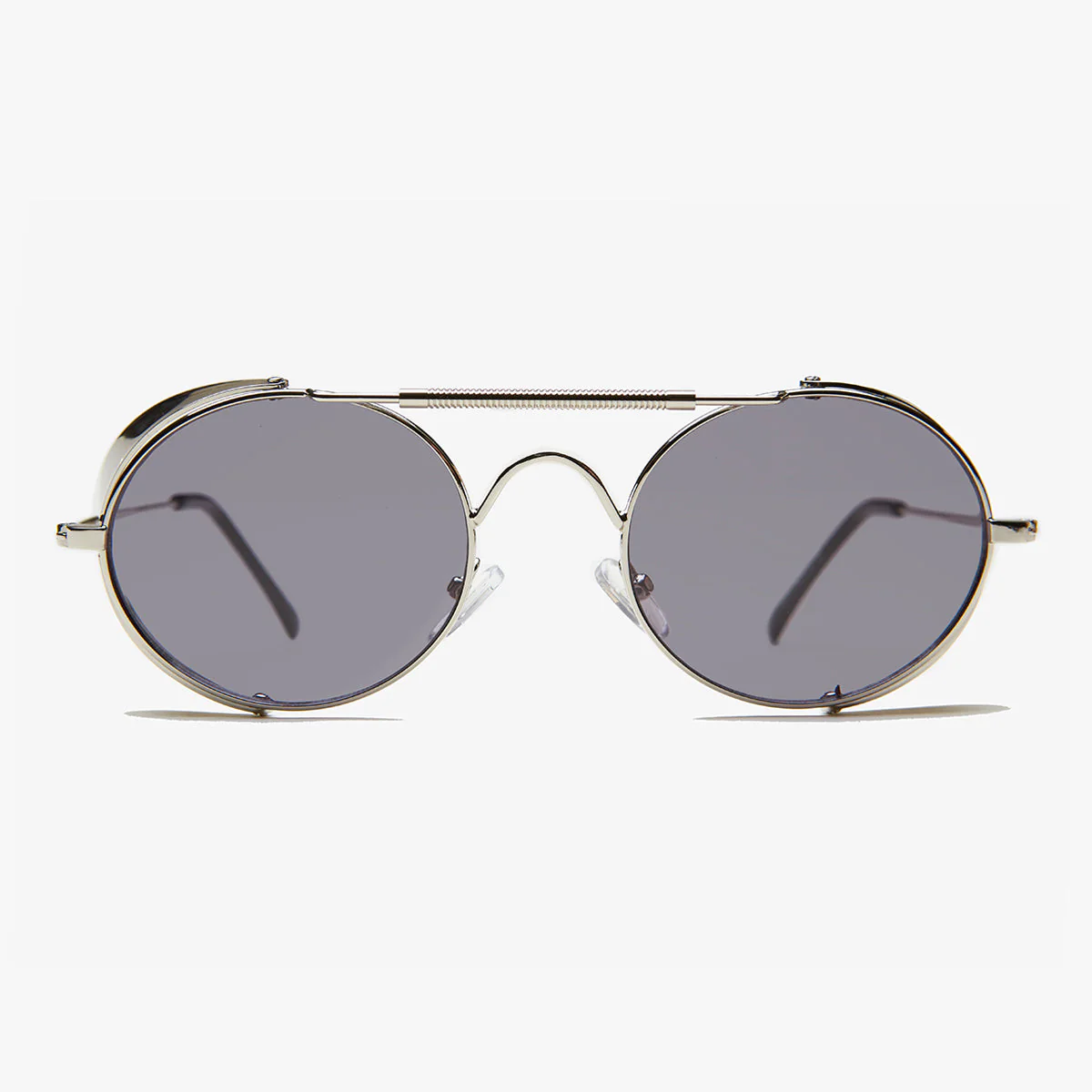Oval Steampunk Sunglass with Folding Side Shields - Bram 3 - Image 8