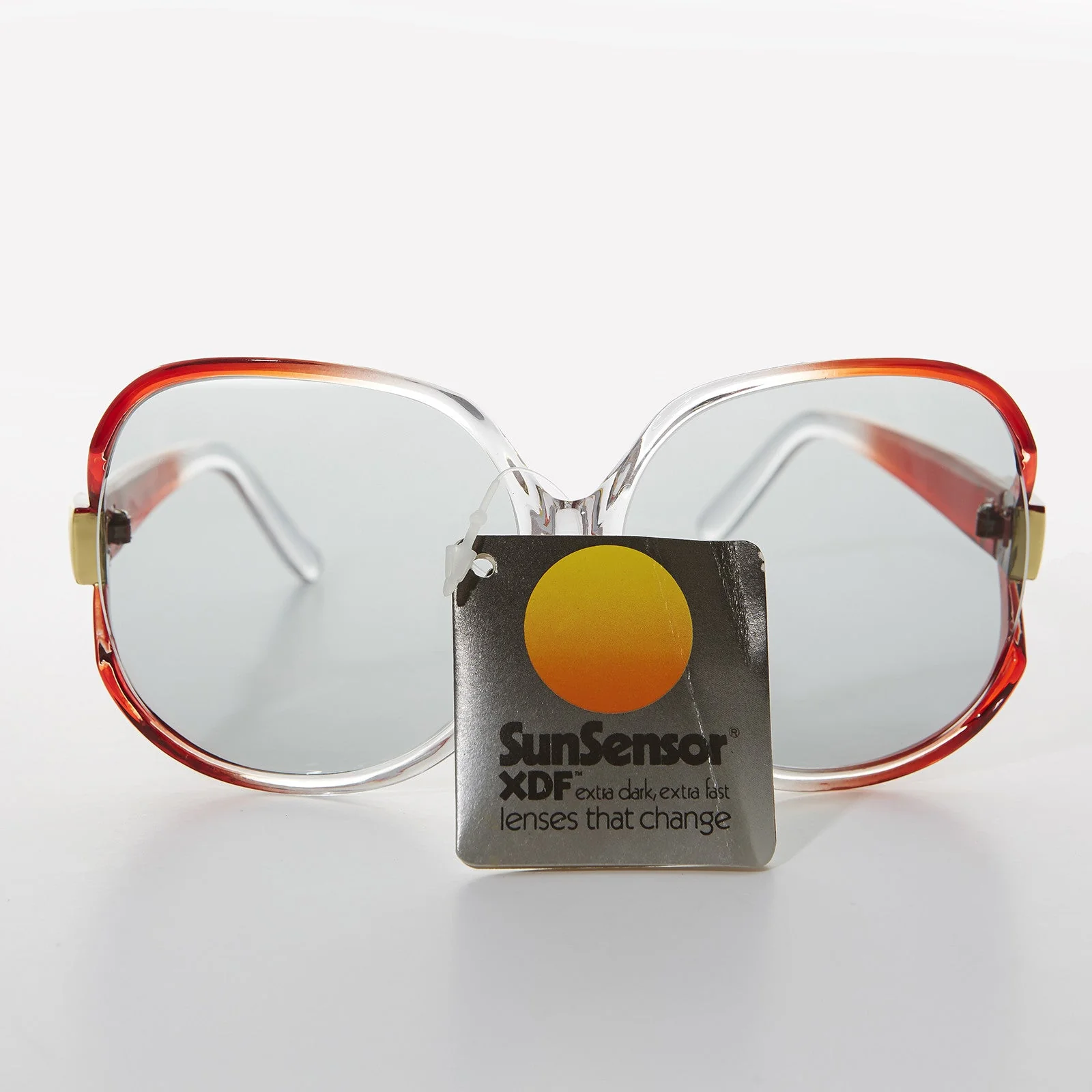 Oversized Huge Vintage Sunglass with Transition Glass Lens - Phyllis - Image 3