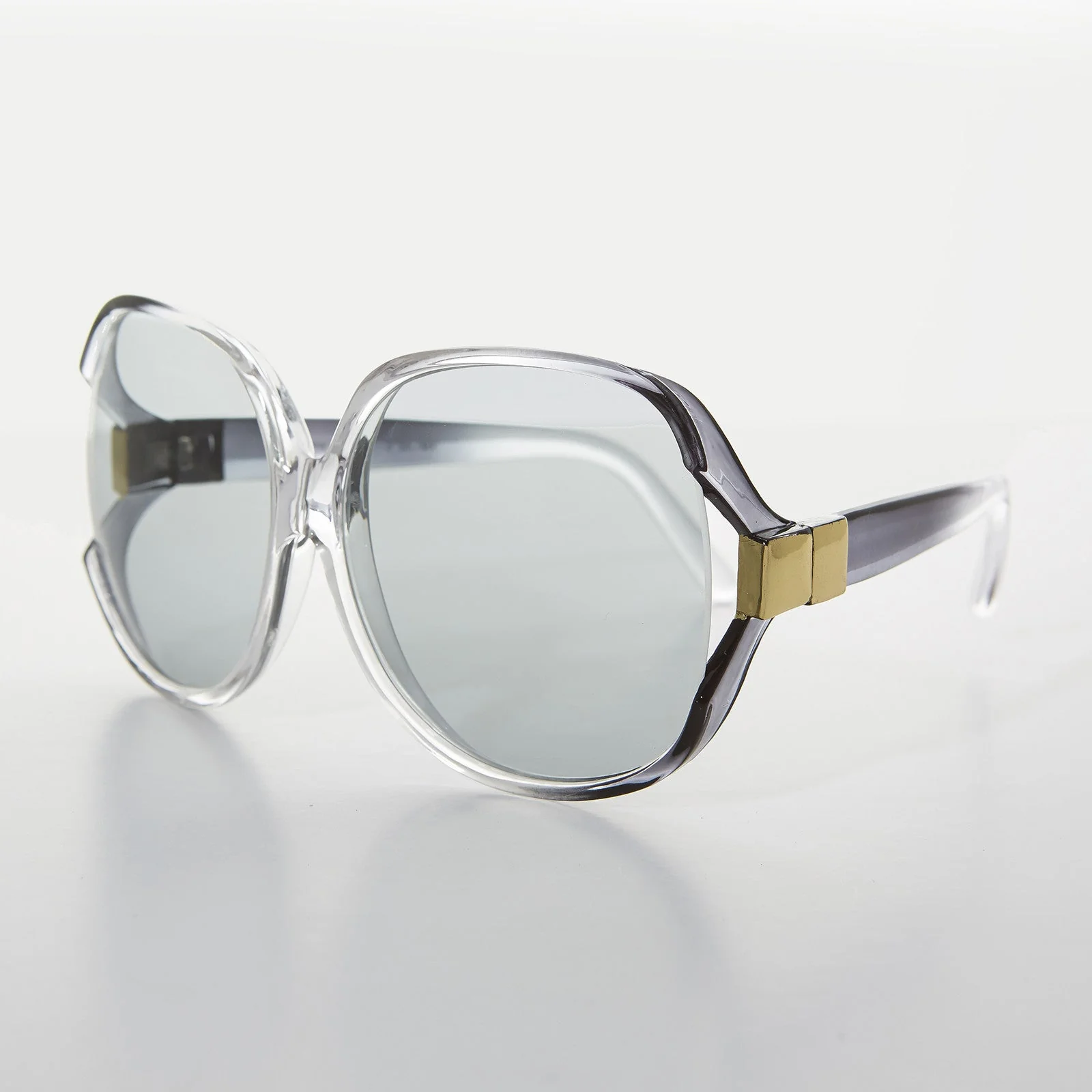 Oversized Huge Vintage Sunglass with Transition Glass Lens - Phyllis - Image 4