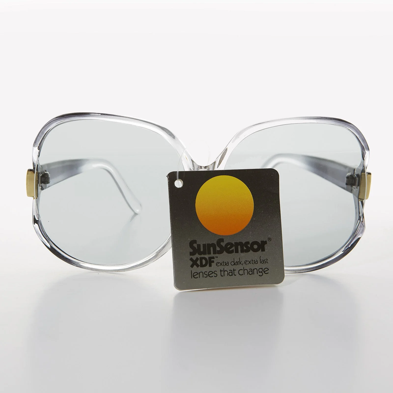 Oversized Huge Vintage Sunglass with Transition Glass Lens - Phyllis - Image 6