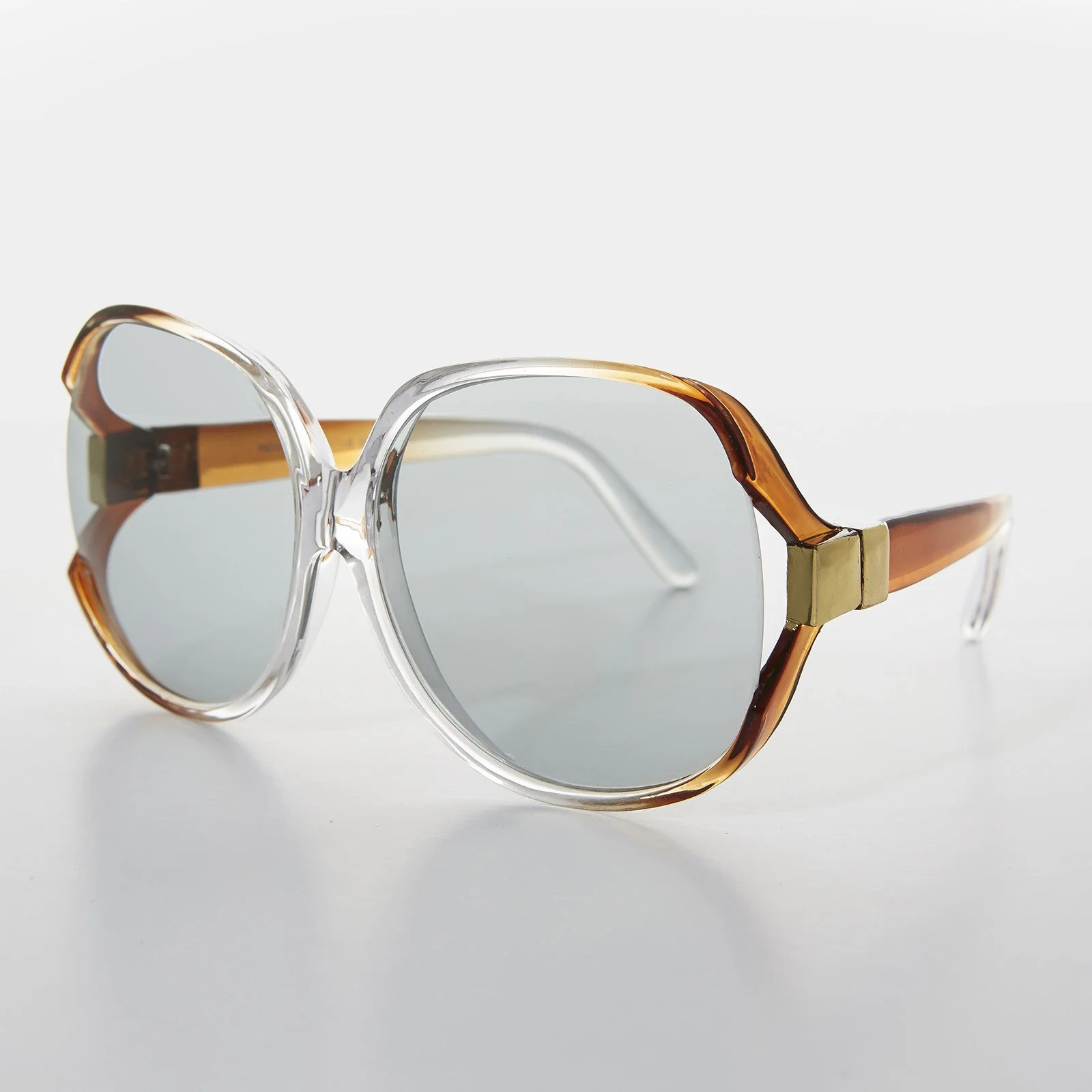 Oversized Huge Vintage Sunglass with Transition Glass Lens - Phyllis - Image 7