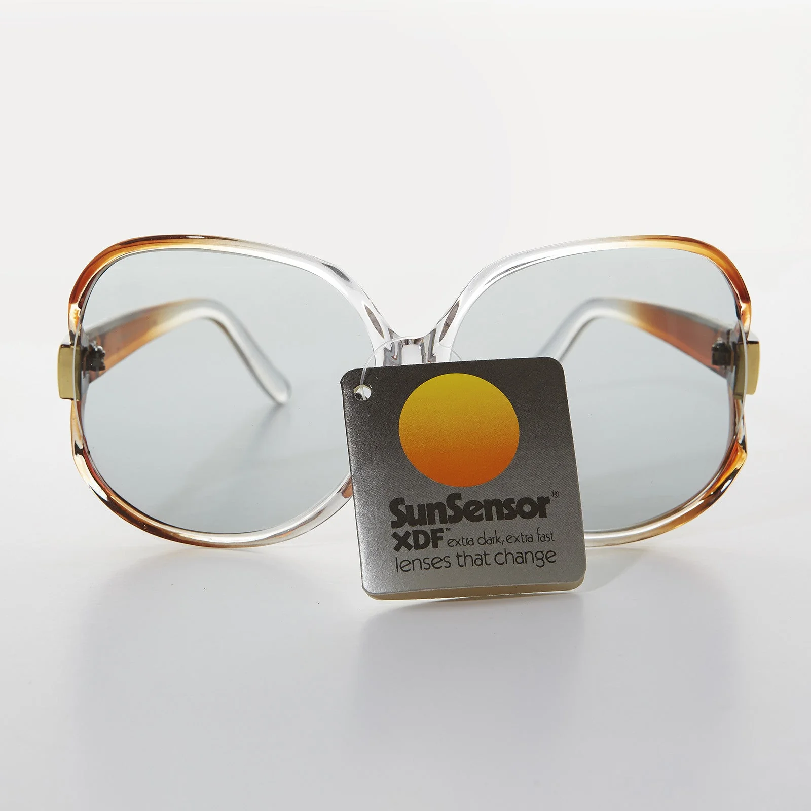 Oversized Huge Vintage Sunglass with Transition Glass Lens - Phyllis - Image 9